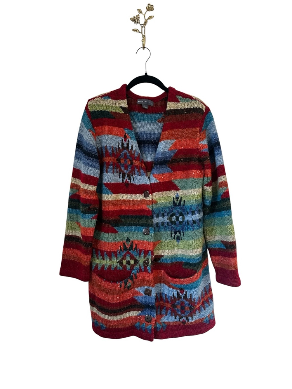 Northern Isles Blanket Sweater Southwestern Aztec Motif Winter Outdoors Ranch